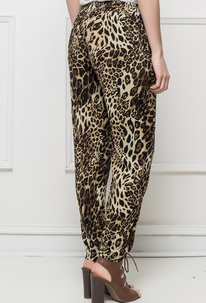 Bukser i leopardprint
