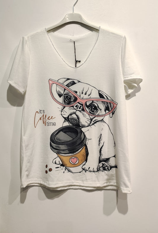 T-shirt Coffee dog